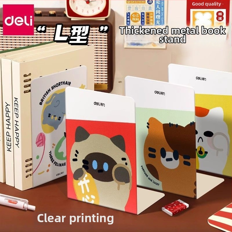 Deli Tb650 Metalo Knygų Laikiklis Stalui