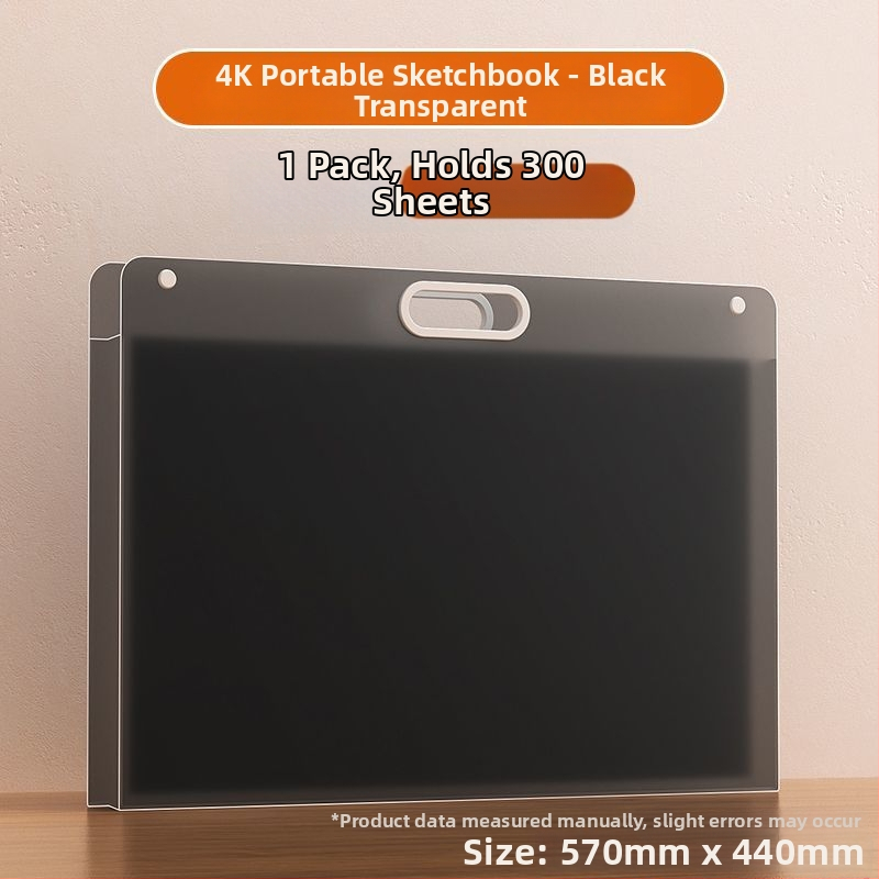 Plastikinis eskizų portfelis su 240 puslapiais, nešiojamas piešinių albumas – Looking for a bear