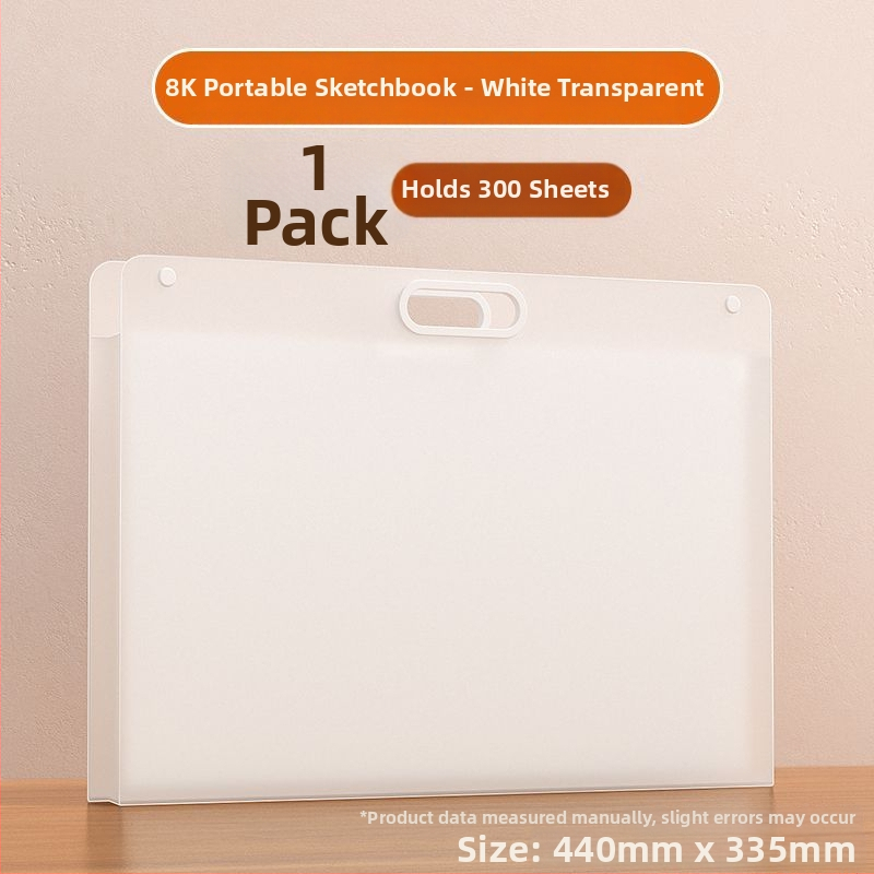 Plastikinis eskizų portfelis su 240 puslapiais, nešiojamas piešinių albumas – Looking for a bear