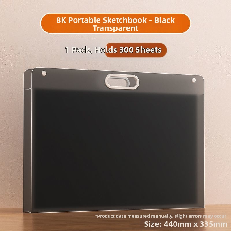 Plastikinis eskizų portfelis su 240 puslapiais, nešiojamas piešinių albumas – Looking for a bear