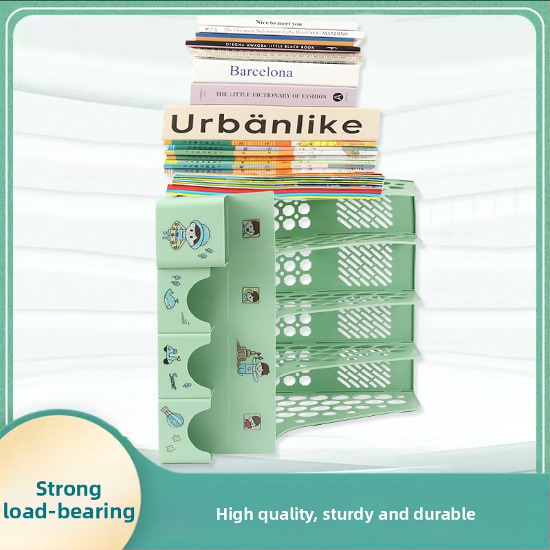 Biroja failu plaukts ar 4 līmeņiem, Modelis 8816, PP materiāls