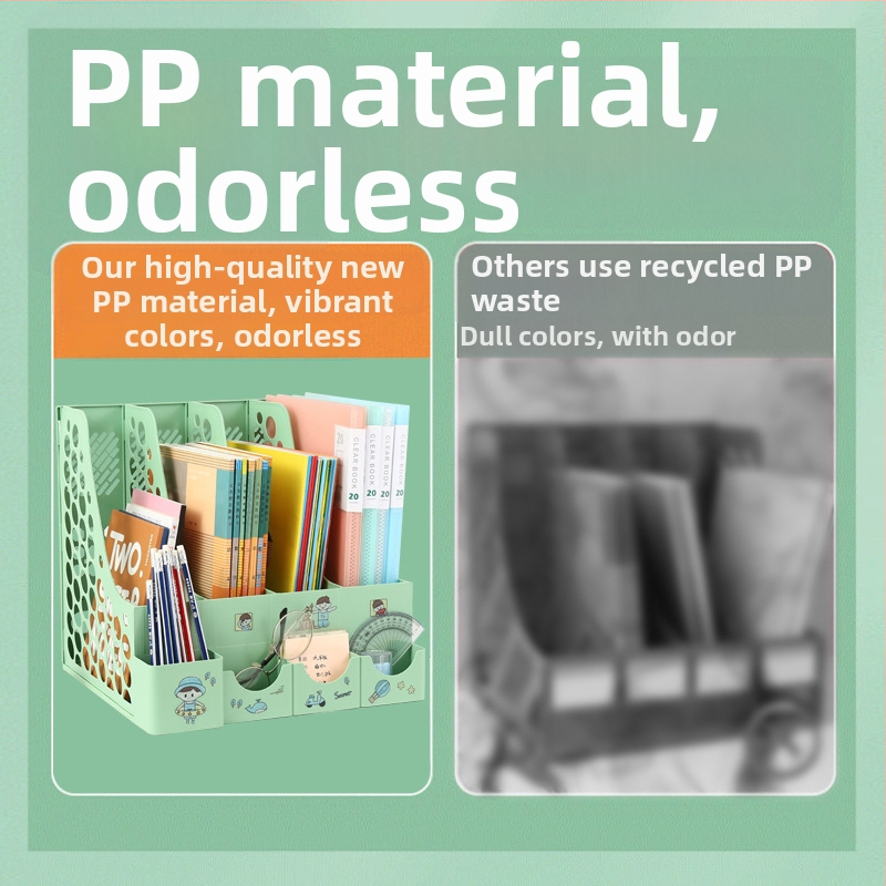 Biroja failu plaukts ar 4 līmeņiem, Modelis 8816, PP materiāls