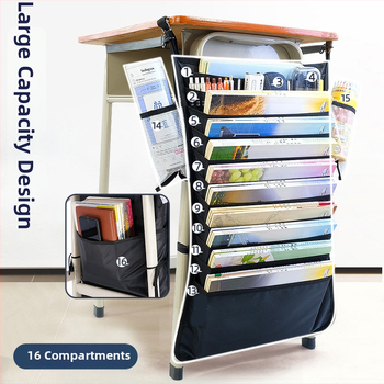 Pakabinamas knygų krepšys prie stalo — Modelis: Hanging Book Bag; Medžiaga: Oxford audinys; Grynoji masė: 500 g