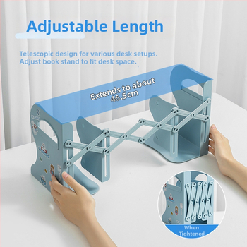 Stalo knygų laikiklis DP2409, plastikas, sulankstomas ir išsiplečiantis, grynoji masė 410 g