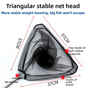 Kokkupandav teleskoopvõrgukomplekt kalapüügiks, roostevabast terasest, peen võrk, kokkupandav, koormus 1000 g