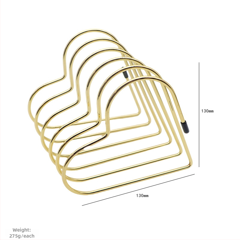 Sulankstomas metalo knygų laikiklis širdies formos, stalinis kompaktiškas organizatorius knygoms ir žurnalams, model Shrink Book Stand