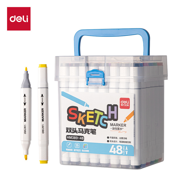 Deli HM389 Kahekordne marker suure mahutavusega reservuaariga, kiiresti kuivanud õlipõhine ning akvarelliefektiga