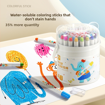 Laste pestav värvipulk Kuai Liwen, ümar keha, plastikust korpus, kustutatav, mudel: Washable paint stick, seeria: Laste joonistus krāsas