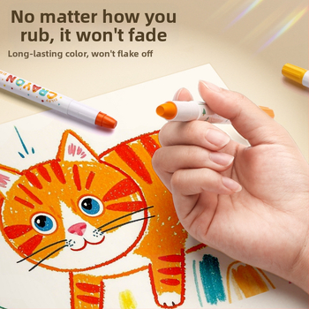 Laste pestav värvipulk Kuai Liwen, ümar keha, plastikust korpus, kustutatav, mudel: Washable paint stick, seeria: Laste joonistus krāsas