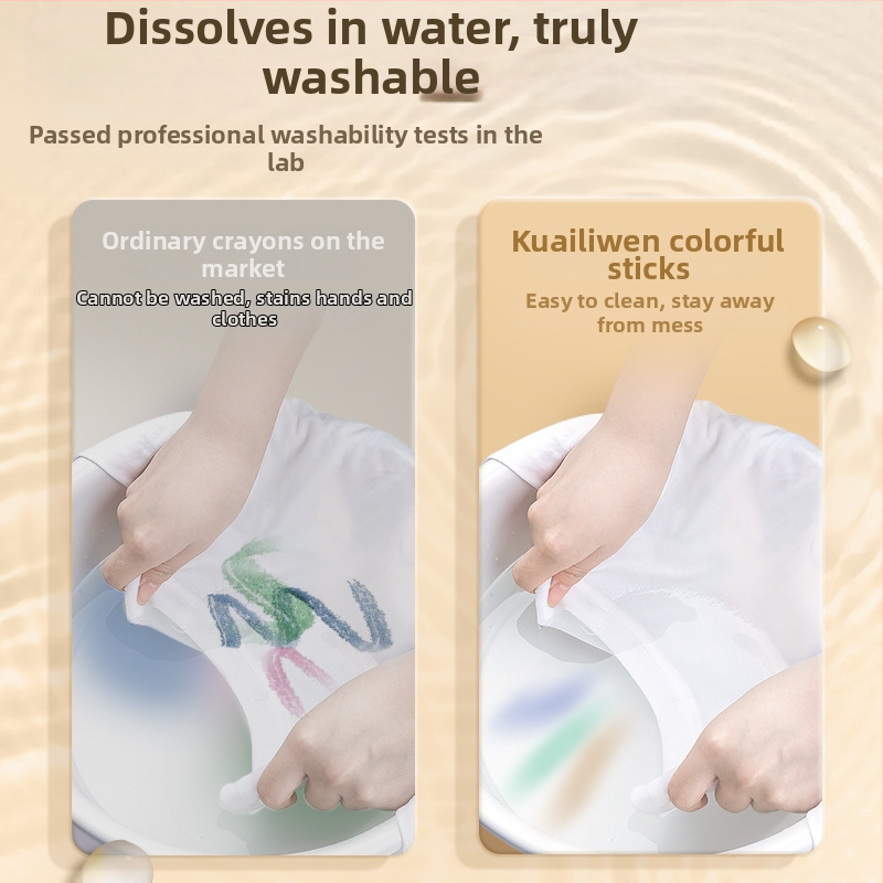 Vaikų plaunama dažų lazdelė, Kuai Liwen, apvalus korpusas, plastikinis korpusas, ištrinamas, modelis: Washable paint stick, serija: Vaikų pieštukai