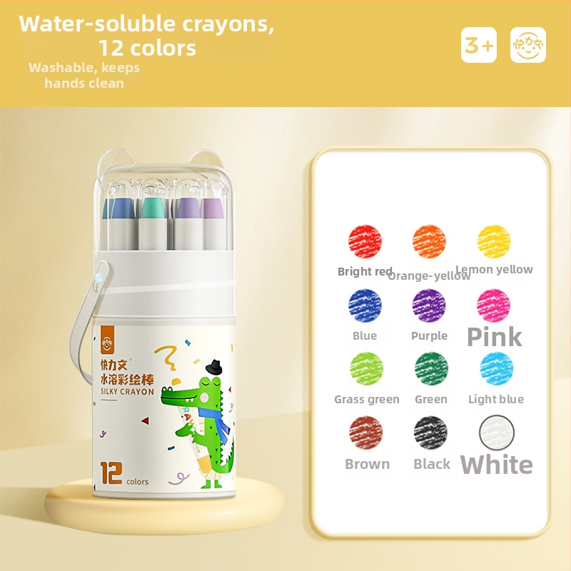 Laste pestav värvipulk Kuai Liwen, ümar keha, plastikust korpus, kustutatav, mudel: Washable paint stick, seeria: Laste joonistus krāsas