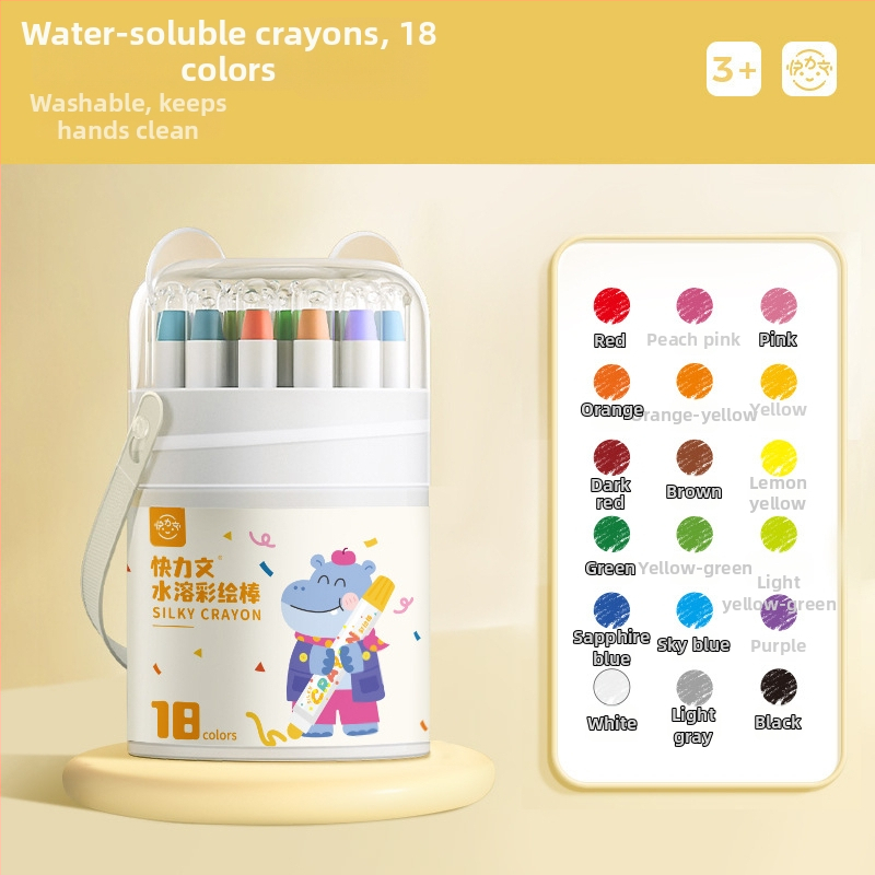 Laste pestav värvipulk Kuai Liwen, ümar keha, plastikust korpus, kustutatav, mudel: Washable paint stick, seeria: Laste joonistus krāsas