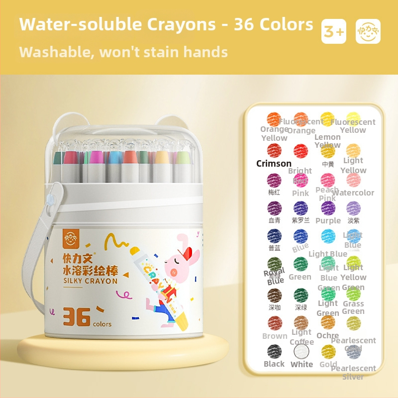 Laste pestav värvipulk Kuai Liwen, ümar keha, plastikust korpus, kustutatav, mudel: Washable paint stick, seeria: Laste joonistus krāsas