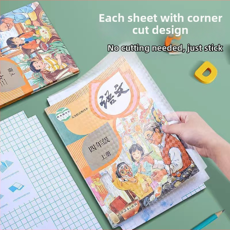 Storas skaidrus lipnus viršelis knygoms su matine diamantų tekstūra, atsparus vandeniui