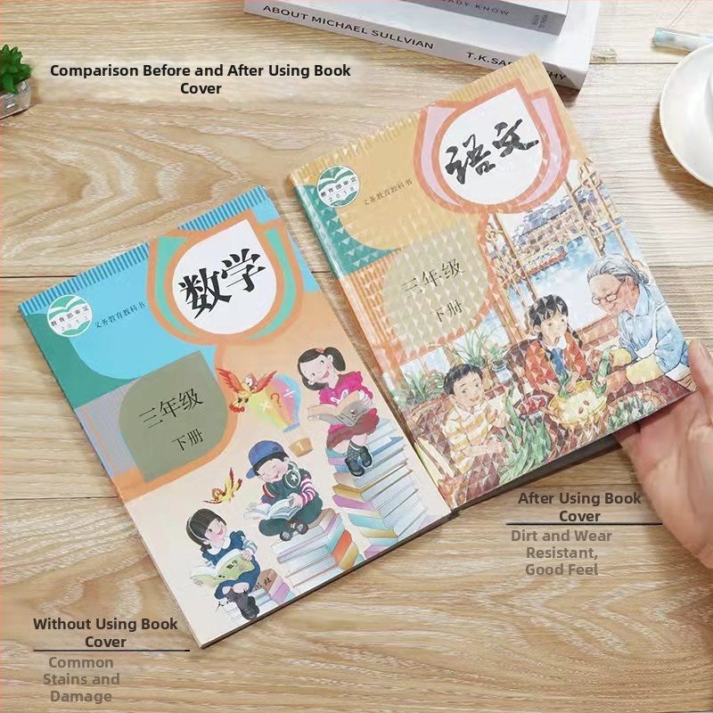 Pašlīmējošs vāciņš mācību grāmatām, videi draudzīgs CPP materiāls, matēts vai caurspīdīgs pārklājums, grāmatu aizsardzība