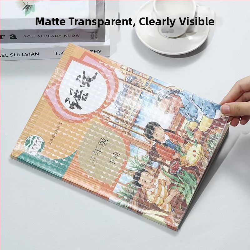 Savaime klijuojamas knygų dangtelis mokyklinėms knygoms, ekologiška CPP medžiaga, matinė arba skaidri danga, knygų apsauga