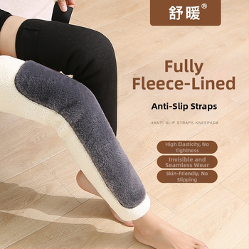 Talvised libisemiskindlad põlvesoojendid lammasvillast täiskasvanutele, pikendatud sääresoojendid külmade jalgade ja liigesekaitse jaoks