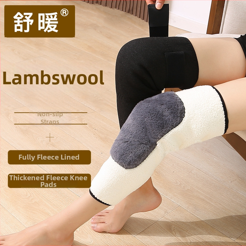 Talvised libisemiskindlad põlvesoojendid lammasvillast täiskasvanutele, pikendatud sääresoojendid külmade jalgade ja liigesekaitse jaoks