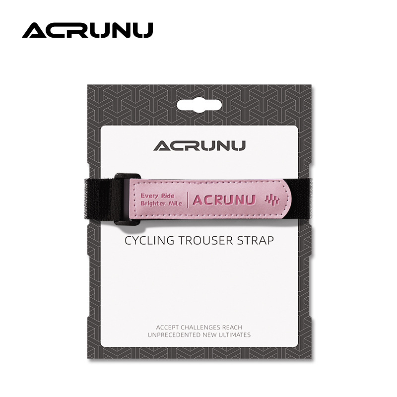 Acrnu Велосипедни ленти за крака с регулируеми завръзки – нейлон/полиестер и кожа, тегло 12 g