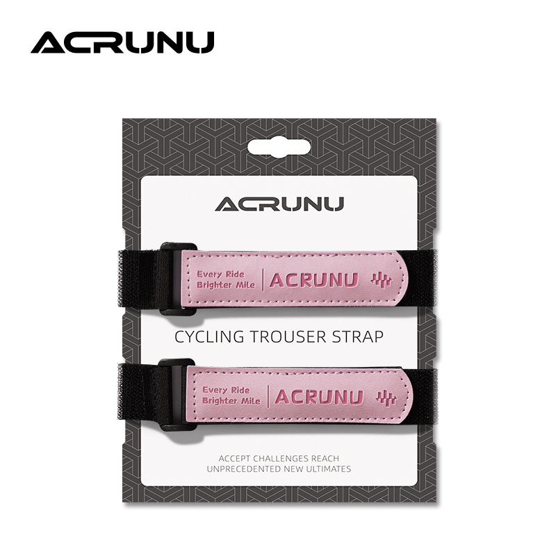 Acrnu Велосипедни ленти за крака с регулируеми завръзки – нейлон/полиестер и кожа, тегло 12 g