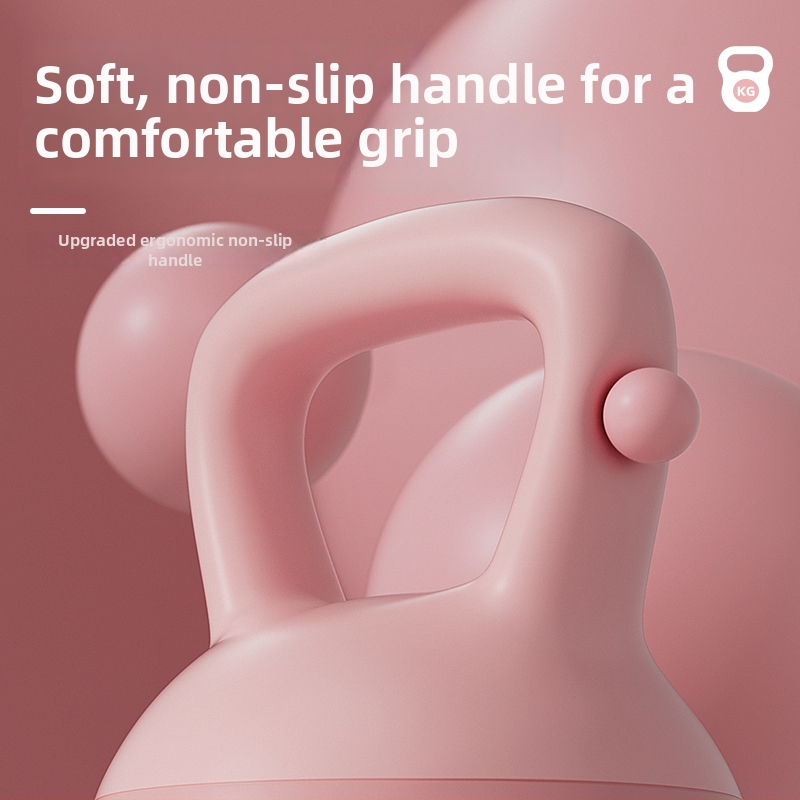 Mīkstā kettlebella ar gumijas pārklājumu – PVC korpuss, mājas fitnesa aprīkojums, pārnēsājams jogai