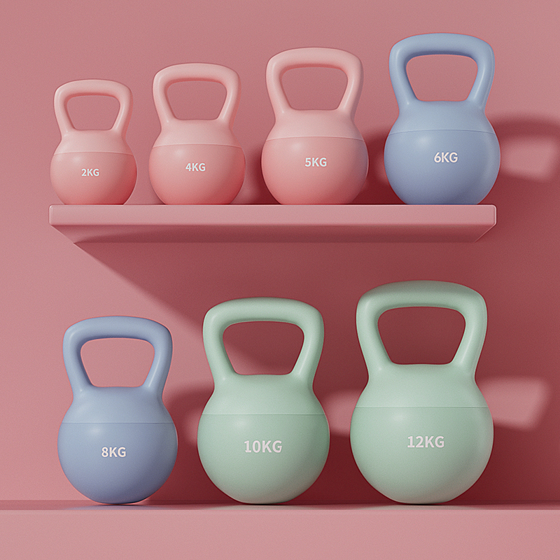 Mäkk kettlebell kummiga kattega – PVC kere, kaasaskantav kodune fitness varustus joogaks