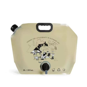 Väliskasutuseks kokkupandav veekott, 8 L maht, PE/TPE materjal, lihtne stiil, matkamiseks