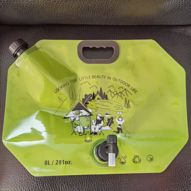 Väliskasutuseks kokkupandav veekott, 8 L maht, PE/TPE materjal, lihtne stiil, matkamiseks