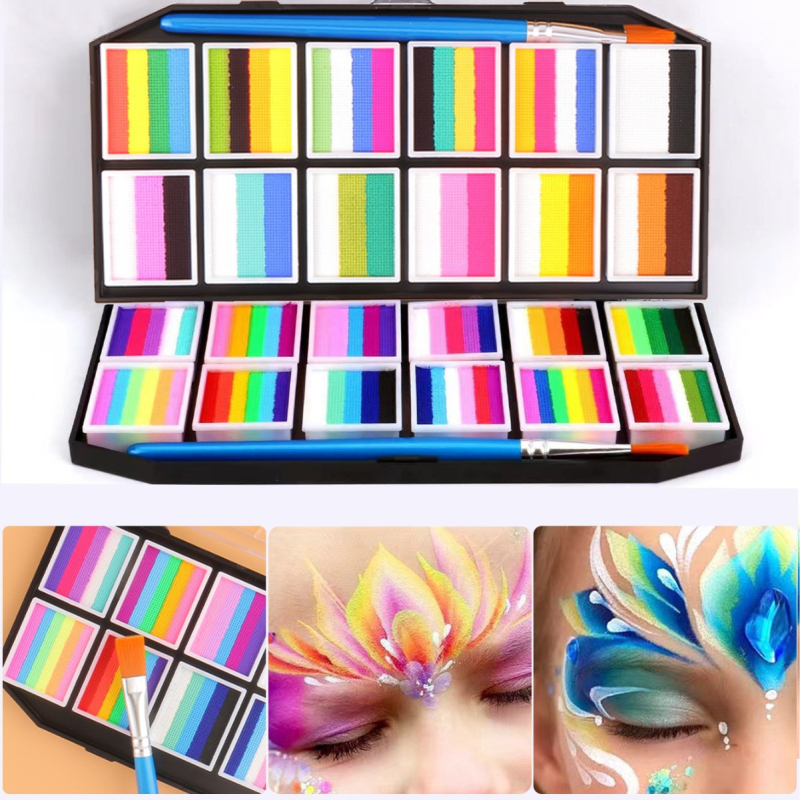 Set pigmenata za lice i tijelo djece, Art plus art, uljni pigmenti, fluorescentski pigmenti, 12 komada u pakiranju