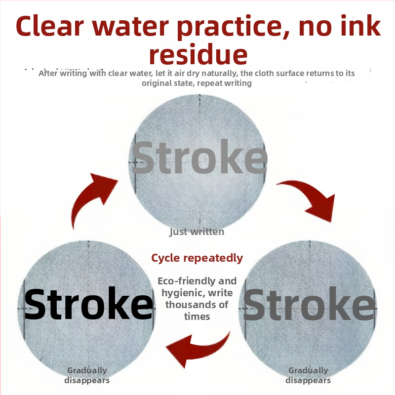 10 dalių rinkinys studentams kaligrafijos praktikai teptuku ant vandens rašomo drobės, Yan stilius