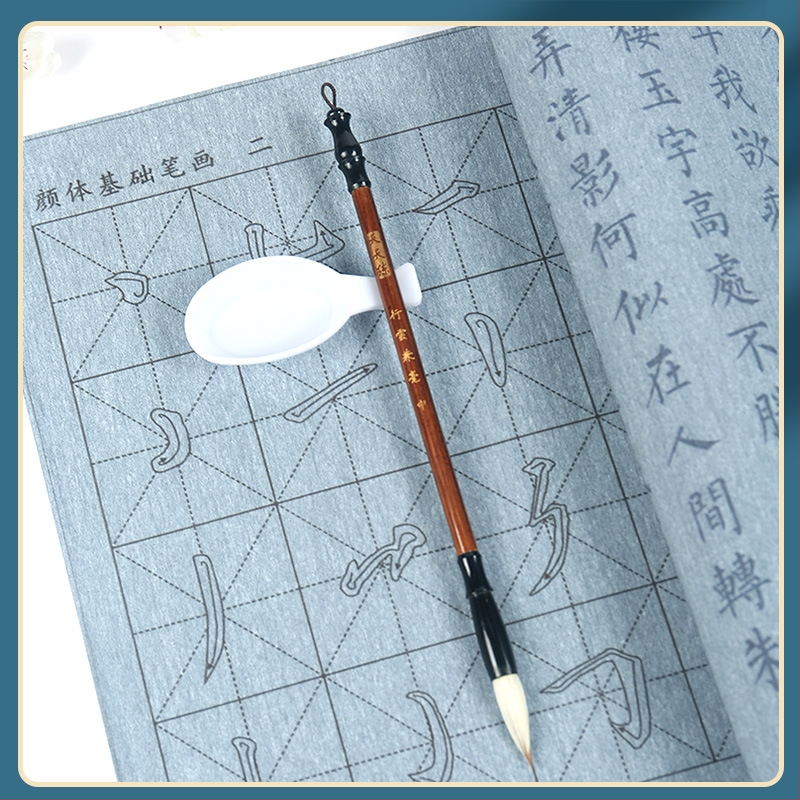 10 dalių rinkinys studentams kaligrafijos praktikai teptuku ant vandens rašomo drobės, Yan stilius