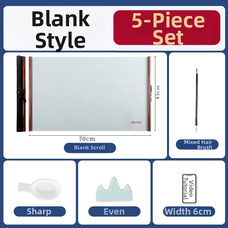 Kaligrafijos praktikos rinkinys su vandens rašymo audiniu ir ritinine ašimi (Serija: Water Writing Cloth; Medžiaga: Printed Oxford Cloth; Paskirtis: Kaligrafijos praktika; Forma: Stačiakampė)
