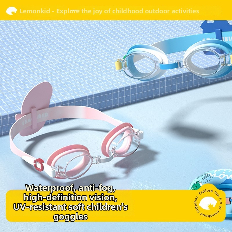 Lemon Baby laste ujumisprillid, veekindlad, uduvastased, HD PC läätsed
