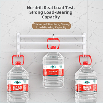 Rankšluosčių laikiklis iš kosminio aliuminio, 3 pakopos, sieninis, rankšluosčių saugojimas