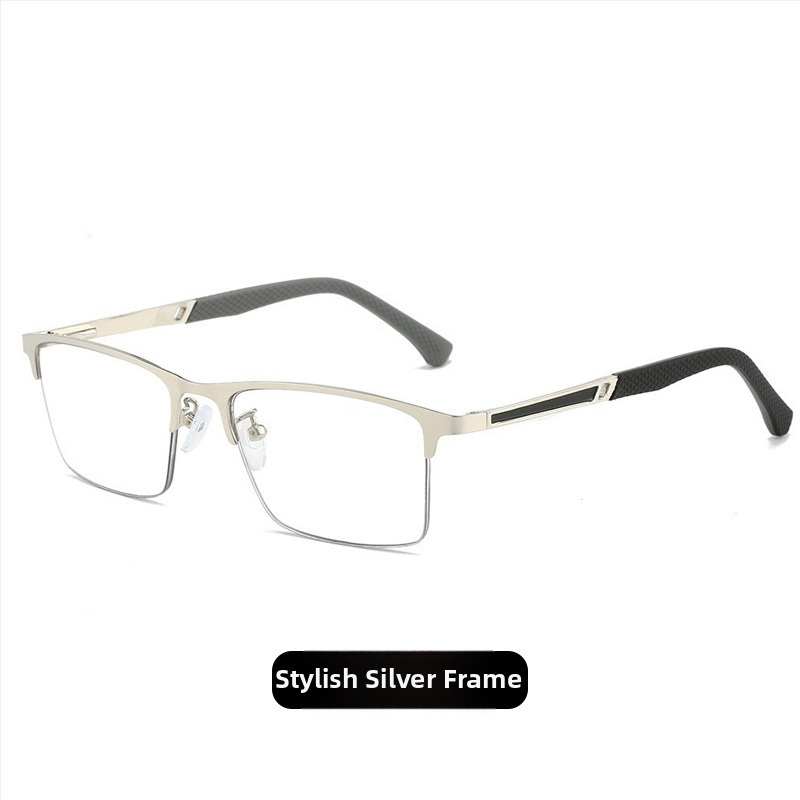 Очила за четене с безрамков метален корпус, лещи от смола, антирадиация и анти-синя светлина, леки, висок клас