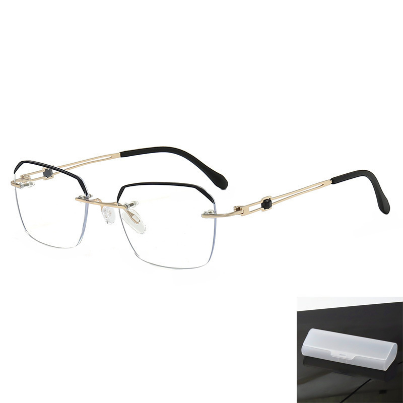 Безрамкови ултралеки очила за четене с антисиня светлина и антирадиация – HD поликарбонатни лещи, рамка метал и поликарбонат