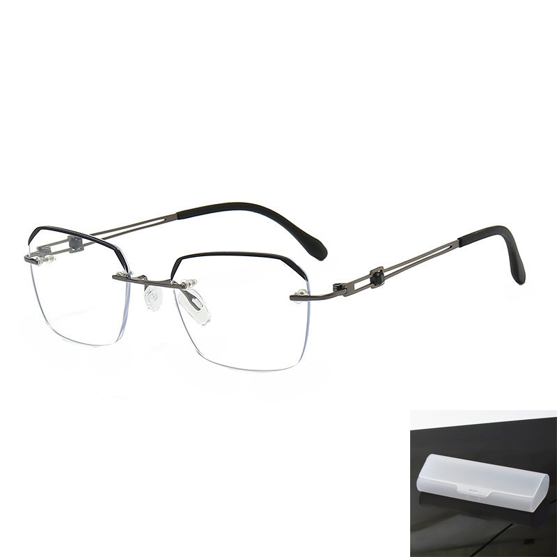 Безрамкови ултралеки очила за четене с антисиня светлина и антирадиация – HD поликарбонатни лещи, рамка метал и поликарбонат