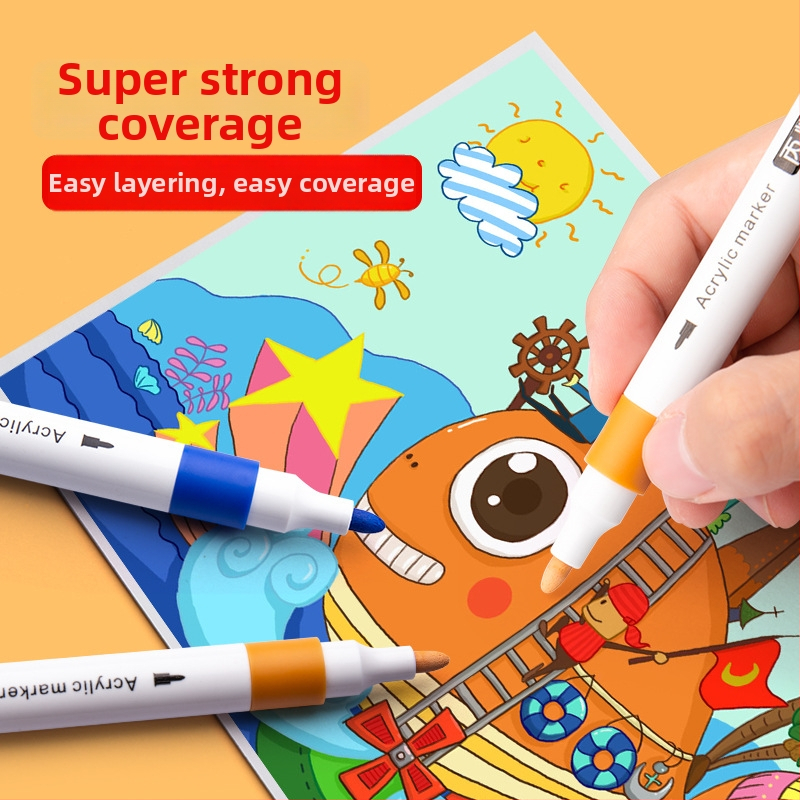 Good Li akrylový marker pero, 60 náplňových farieb, akvarelový štýl, na graffiti a DIY maľovanie
