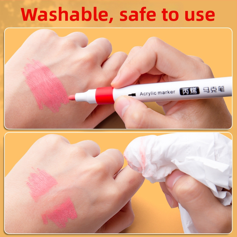 Good Li akrylový marker pero, 60 náplňových farieb, akvarelový štýl, na graffiti a DIY maľovanie