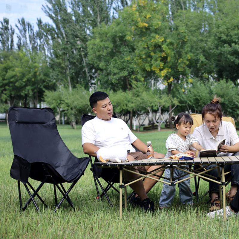 Sulankstoma Moon kėdė su aukšta nugara, Oxford audinys, kempingui, nešiojama