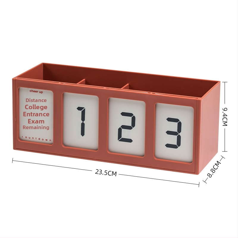 Stalo kalendorius ir rašiklio laikiklis su atskaitos priminimu, modelis SD-2598; medžiaga: plastmasė; forma: kvadratinė; spausdintas logotipas: taip; pritaikymas: taip