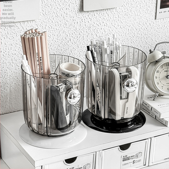 Multi-pai Plastikinis apvalus rašiklio laikiklis su saugojimo dėžute – Verslo dovana