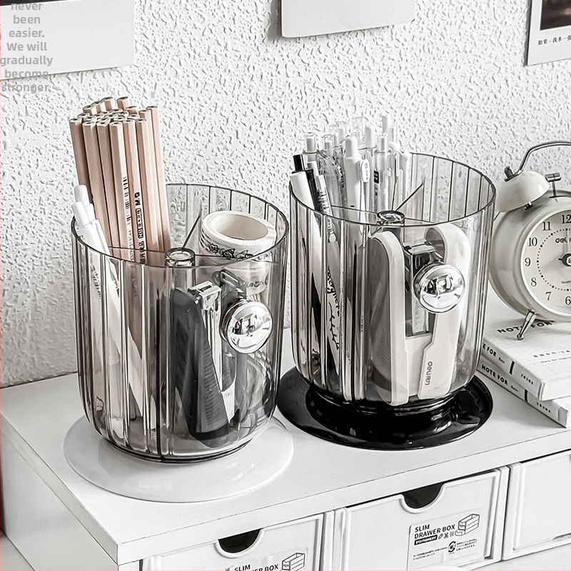 Multi-pai Plastikinis apvalus rašiklio laikiklis su saugojimo dėžute – Verslo dovana