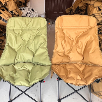 Sulankstoma Moon kėdė su trim lygiais paminkštinimu ir aukšta nugarėle, Oxford audinys, tinkama kemperiams ir piknikams