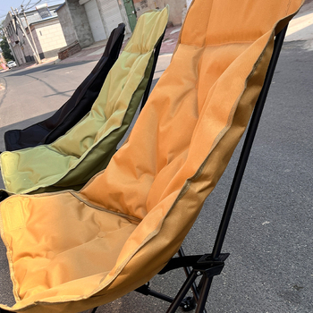 Sulankstoma Moon kėdė su trim lygiais paminkštinimu ir aukšta nugarėle, Oxford audinys, tinkama kemperiams ir piknikams