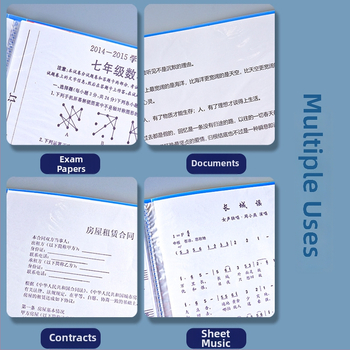 Didelės talpos dokumentų bylą su sagtimi ir skaidriomis įterpimo lapais (PP)