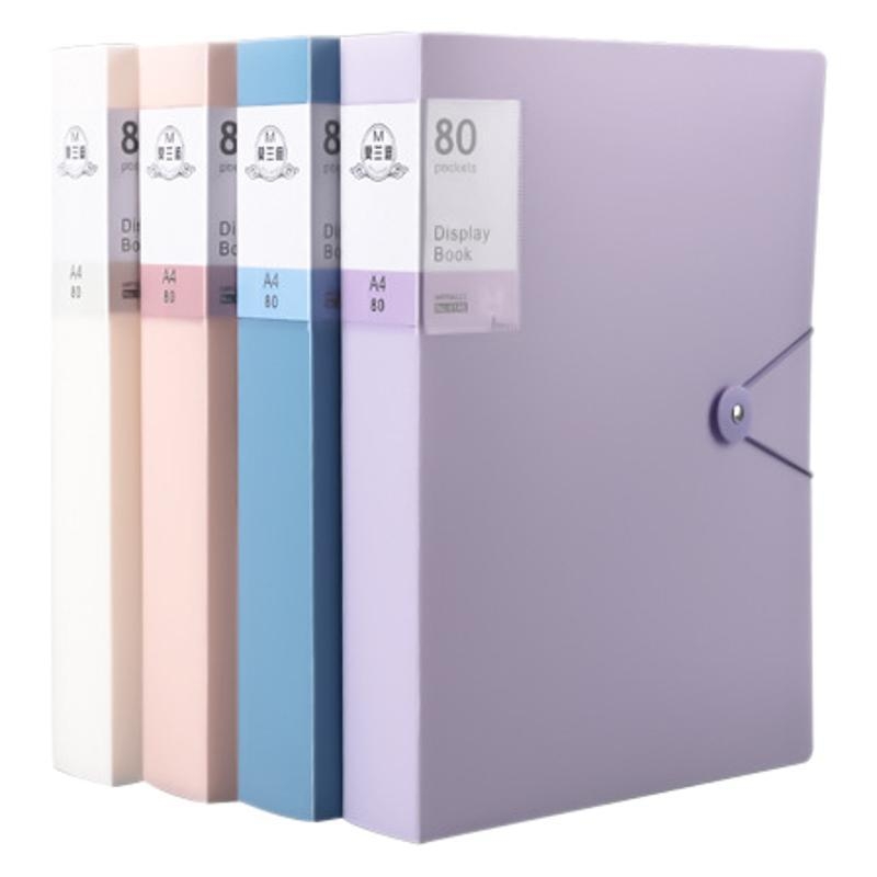 Mapă de documente cu capacitate mare, cu cataramă și inserții transparente (PP)