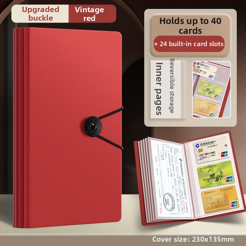 Daugiapusis kvitų ir įmokų dėklas, PP medžiaga, Tether stiliaus laikiklis, daugiasluoksnis organizatorius, pritaikymas galimas