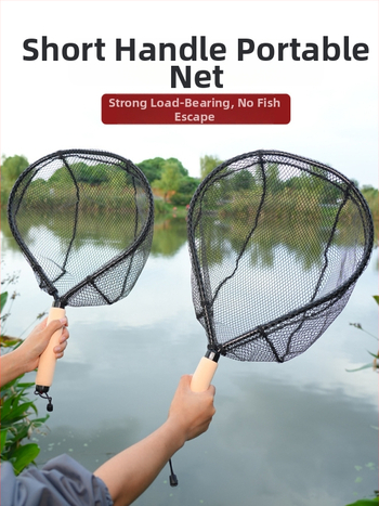 Kätega kasutatav jõe kalapüügi võrk — ultrakerge süsiniku sulam, ava läbimõõt 35 cm, võrgu sügavus 30 cm, õhukesed silmused, väga vastupidav koormusele