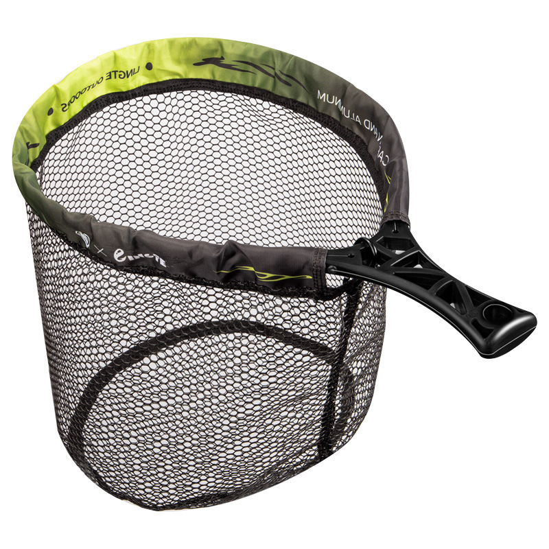 Kokkupandav kaasaskantav käsivõrk kalastamiseks – komplekt, 34 cm läbimõõduga ava, 28 cm sügavus, paks võrk ja metallist rõngas.